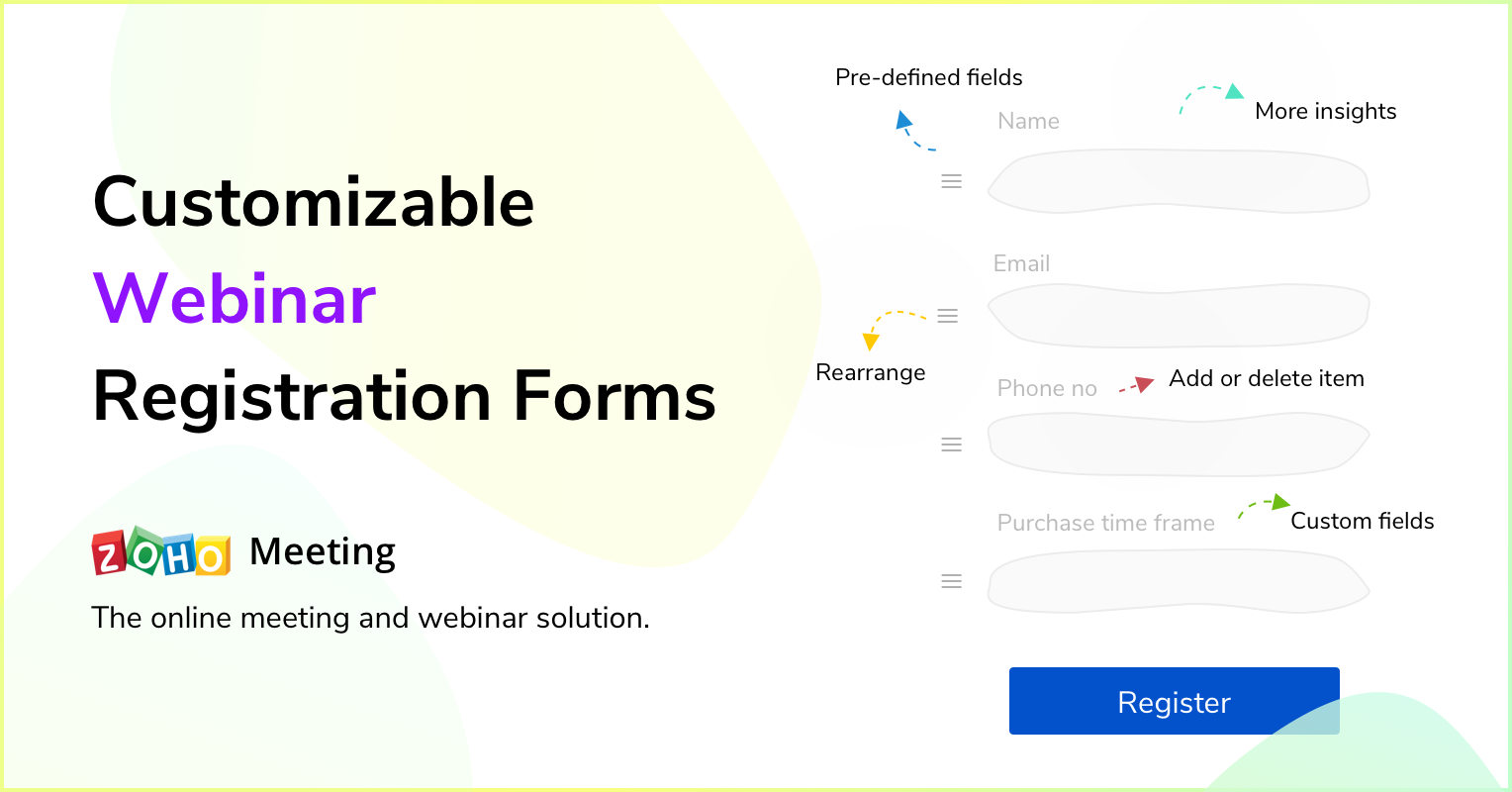 Customizable Webinar Registration Forms