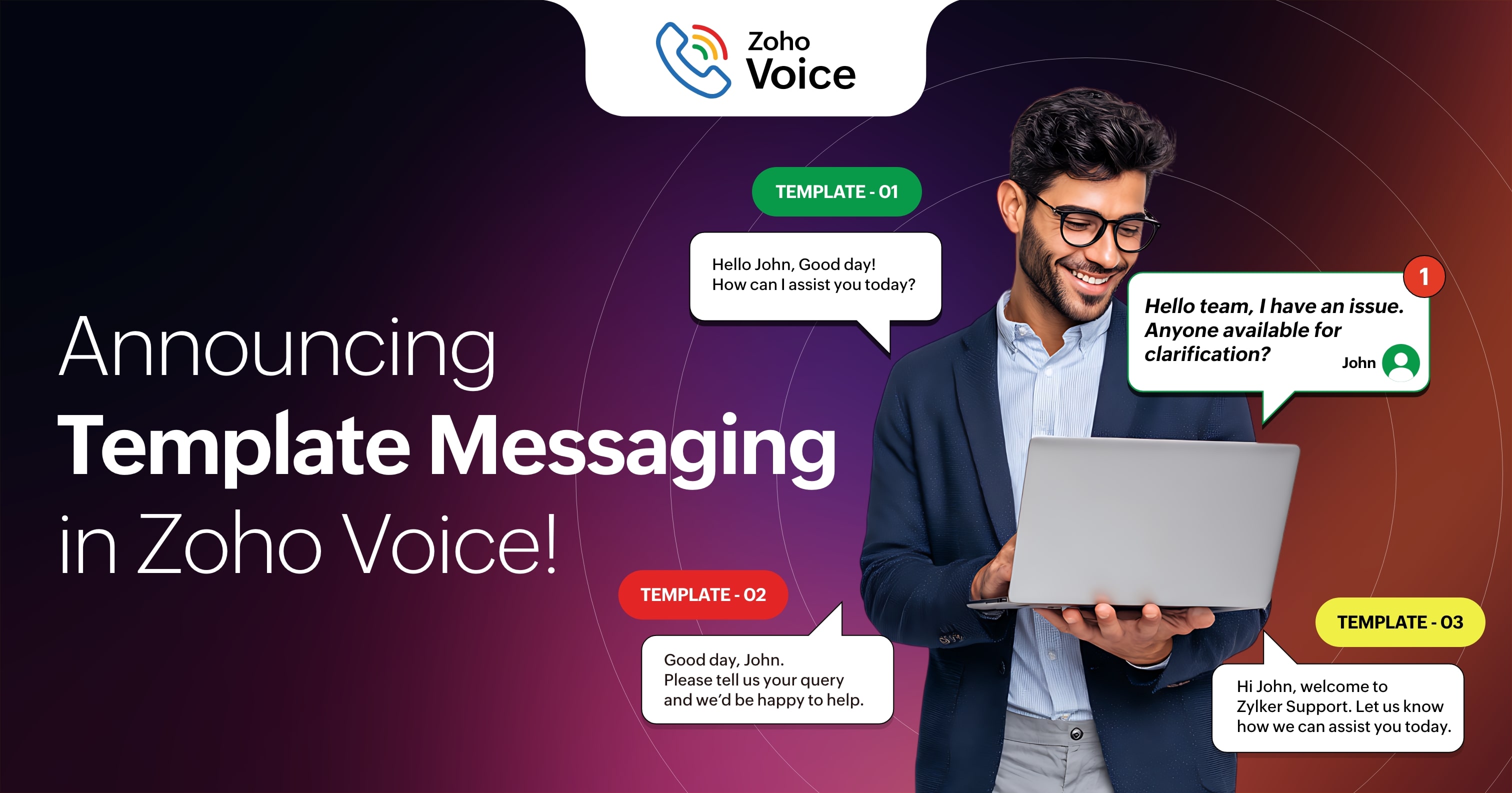 Streamline Every Conversation with Zoho Voice Messaging Templates