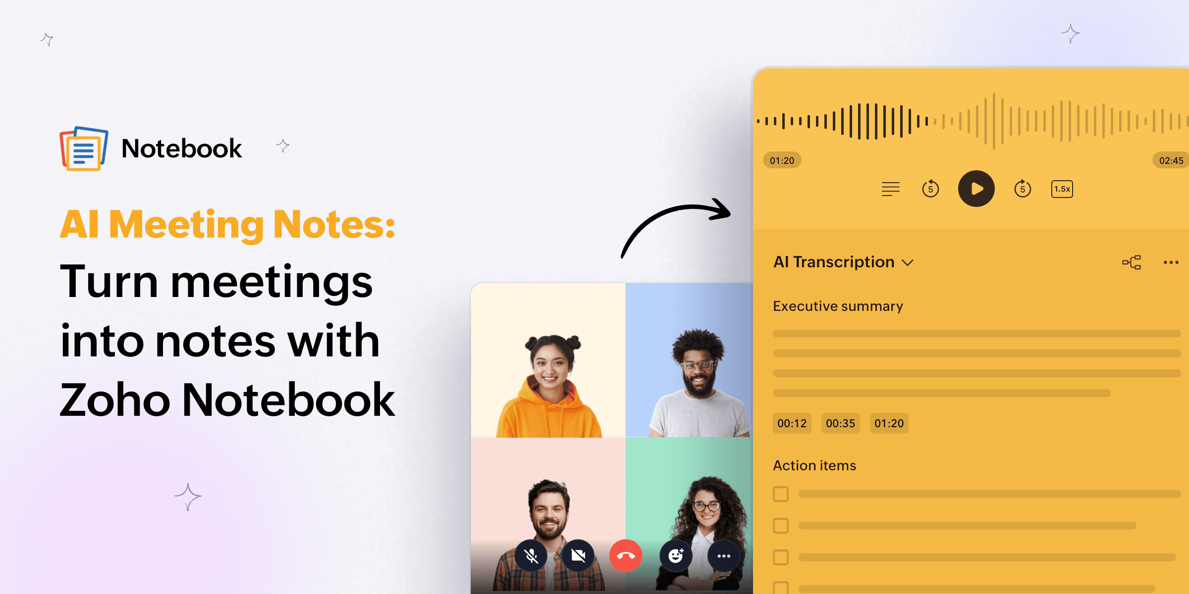  AI Meeting Notes: Turn meetings into notes with Zoho Notebook 