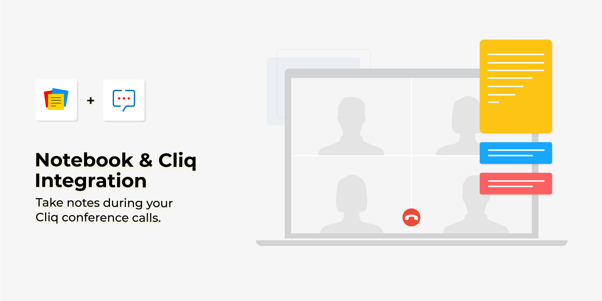 Notebook and Cliq Integration: take notes during your Cliq conference calls