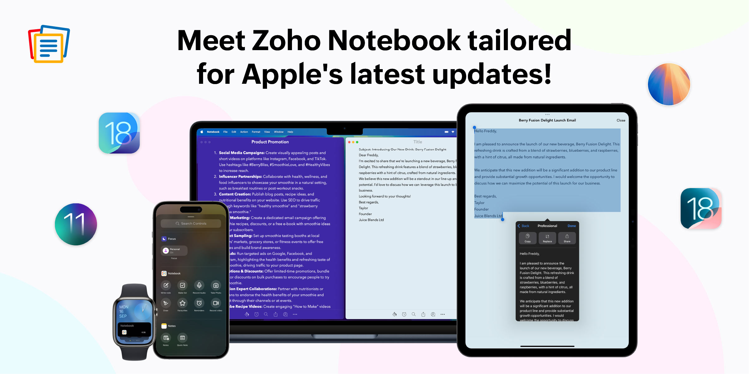 Meet Zoho Notebook—tailored for Apple's latest updates!