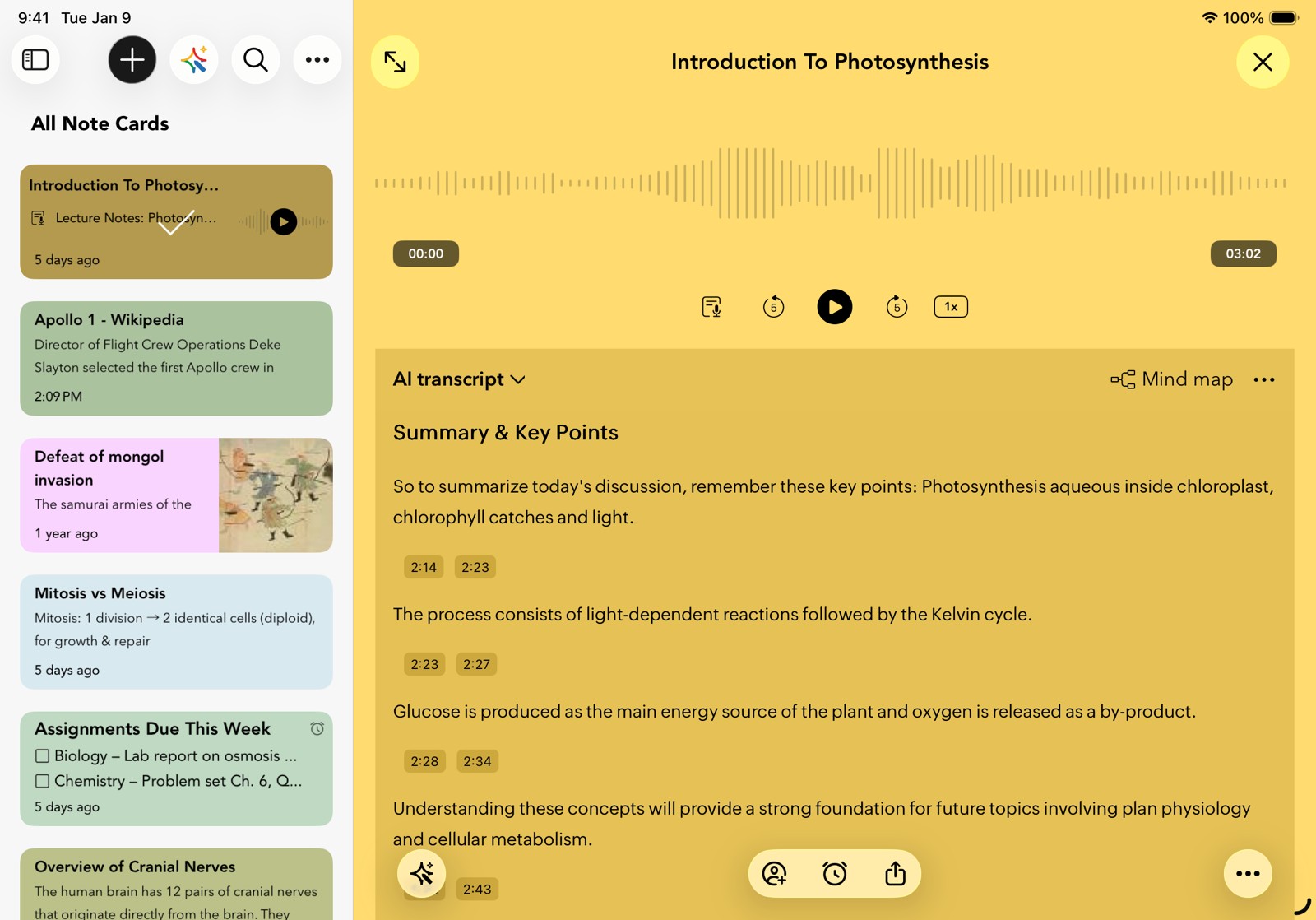 AI Lecture Notes in Zoho Notebook