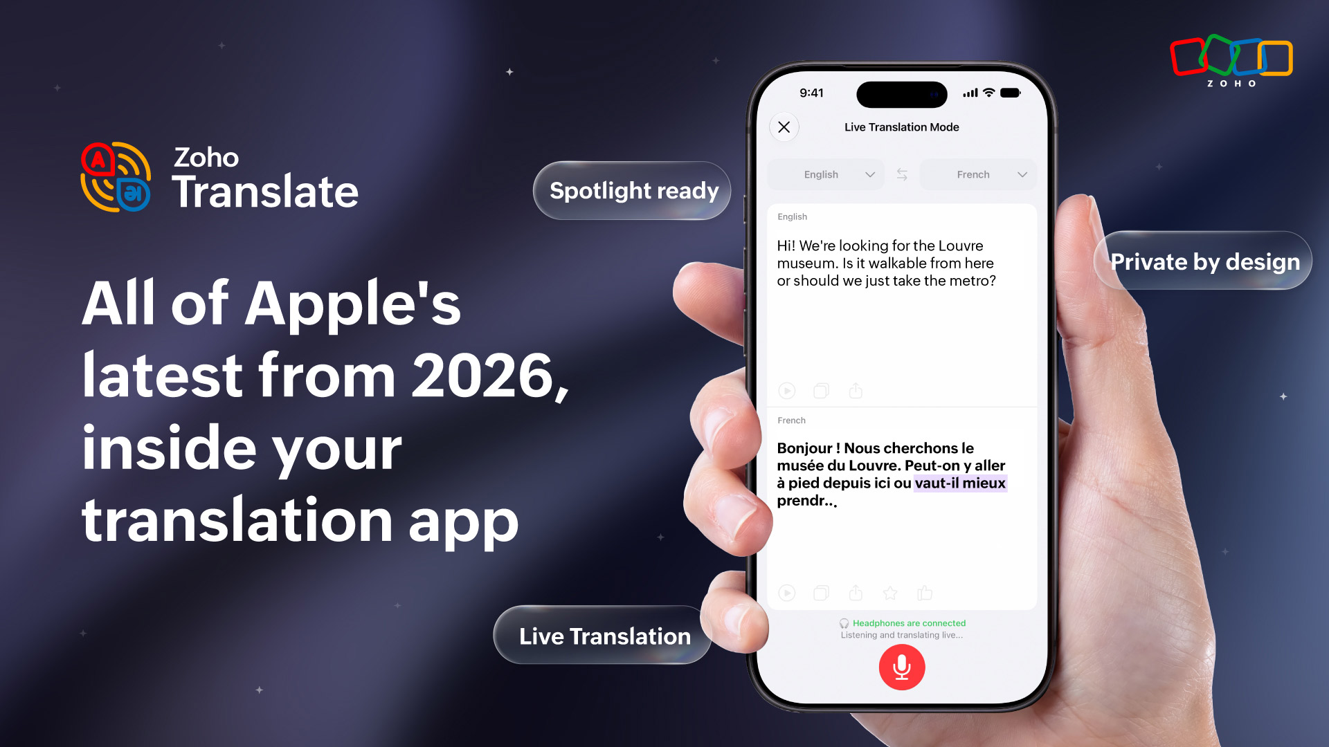 Zoho Translate on OS 27: All of Apple’s latest from 2026, inside your translation app 
