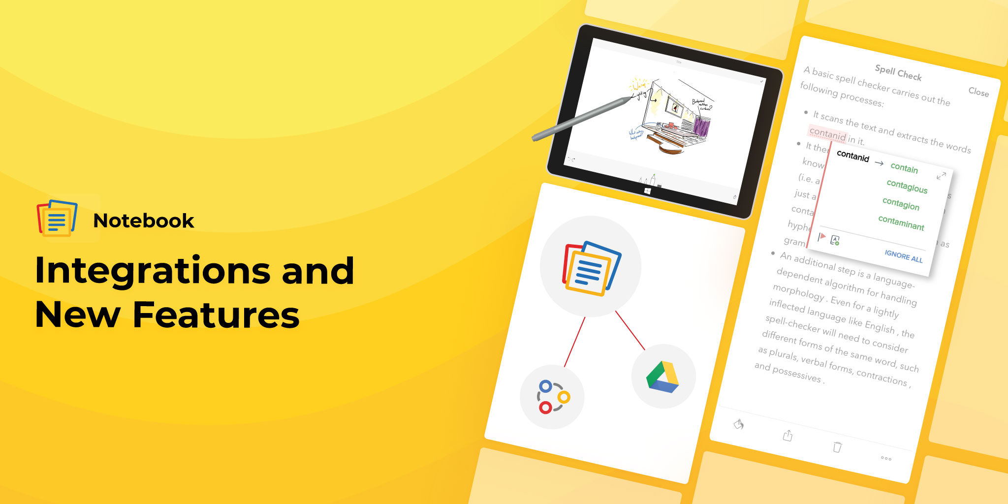 What's new in Notebook: check spelling and grammar, sketch across platforms, and use exciting new integrations