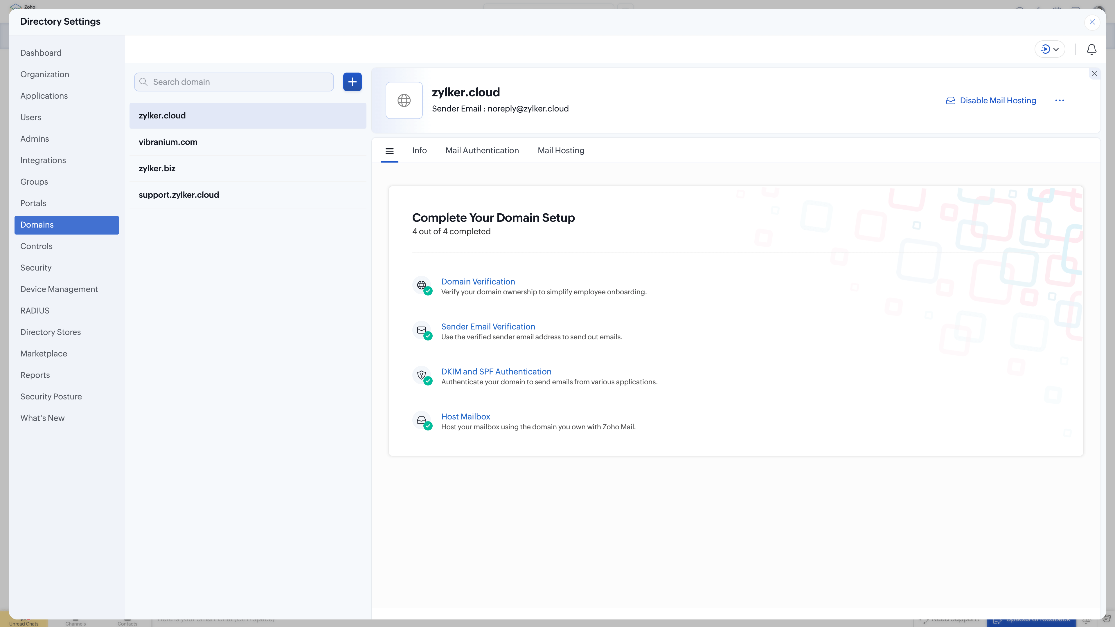 Domain unification - globe - zylker.cloud