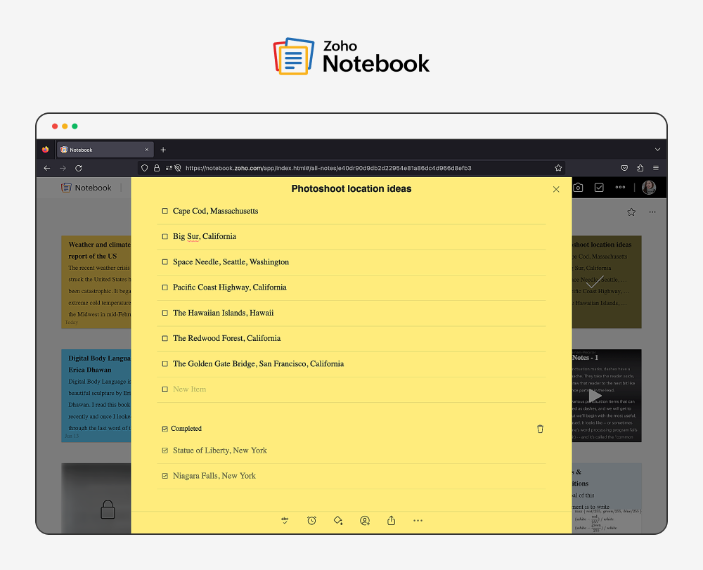 Creating Checklists with Notebook