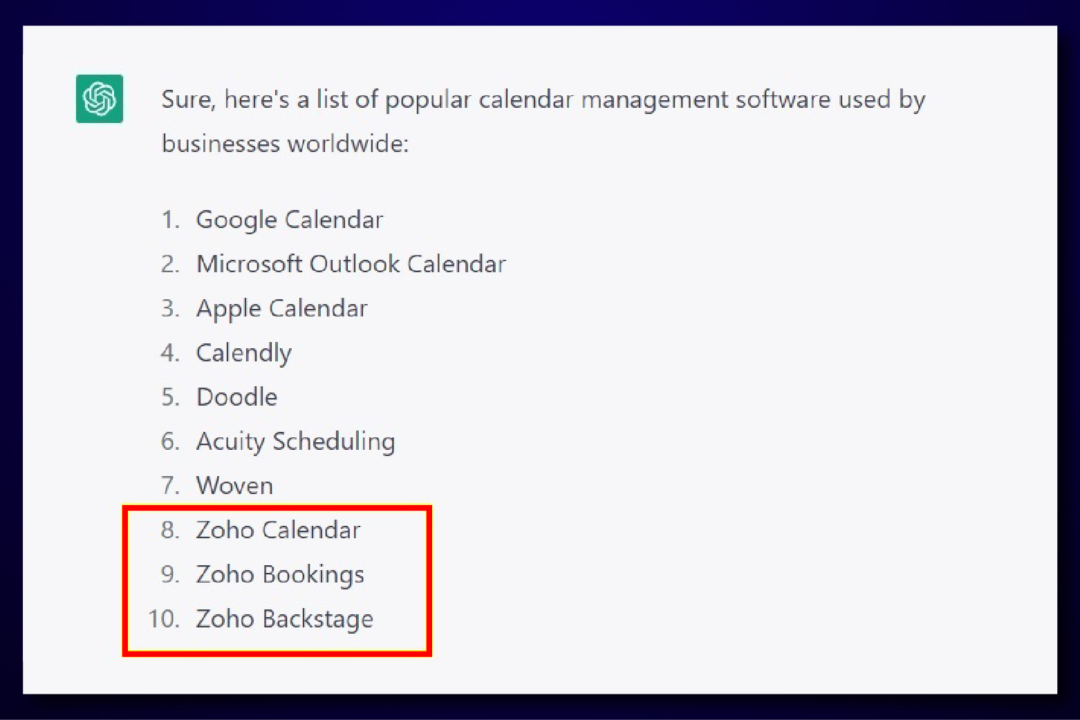 Calendar management 