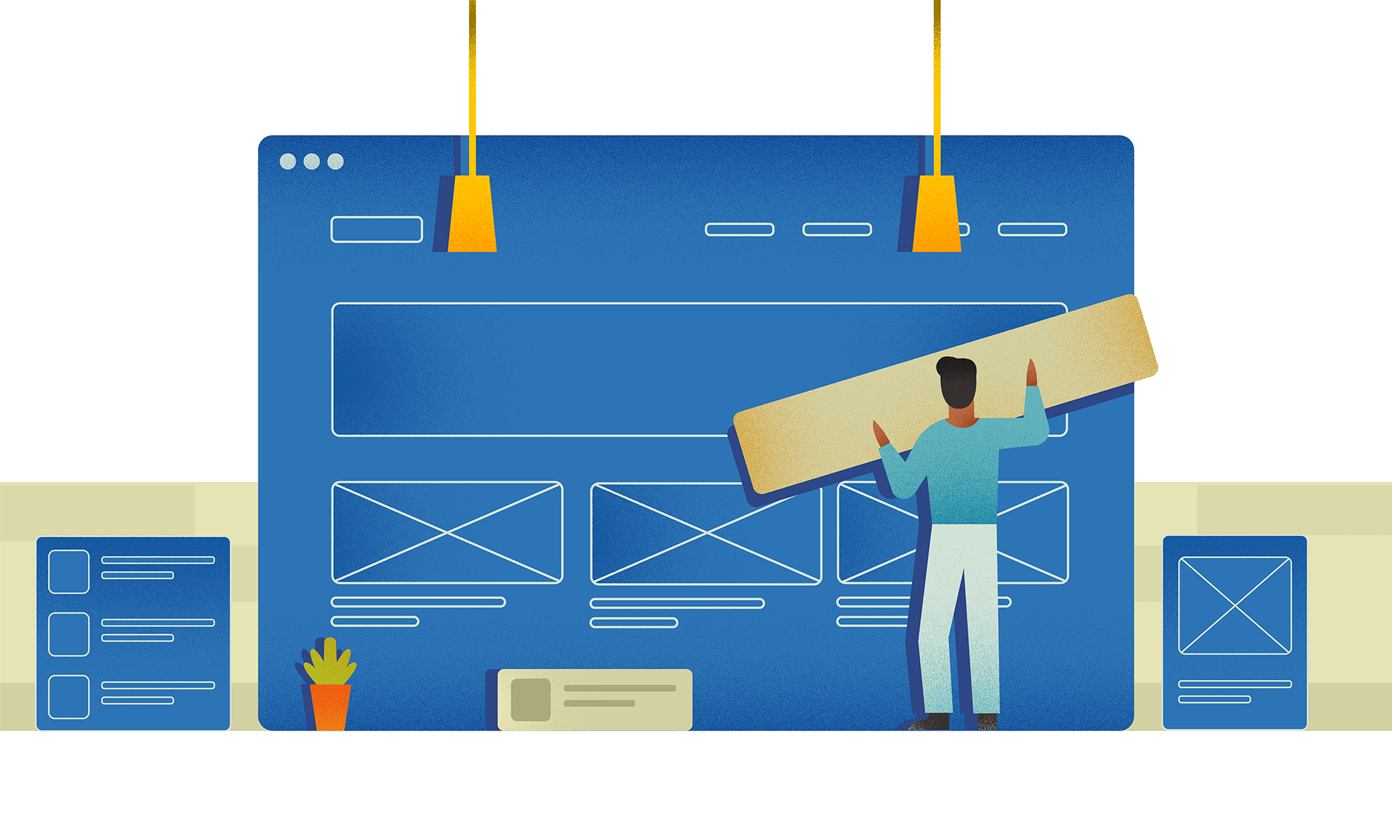  Preparing wireframes for a website.