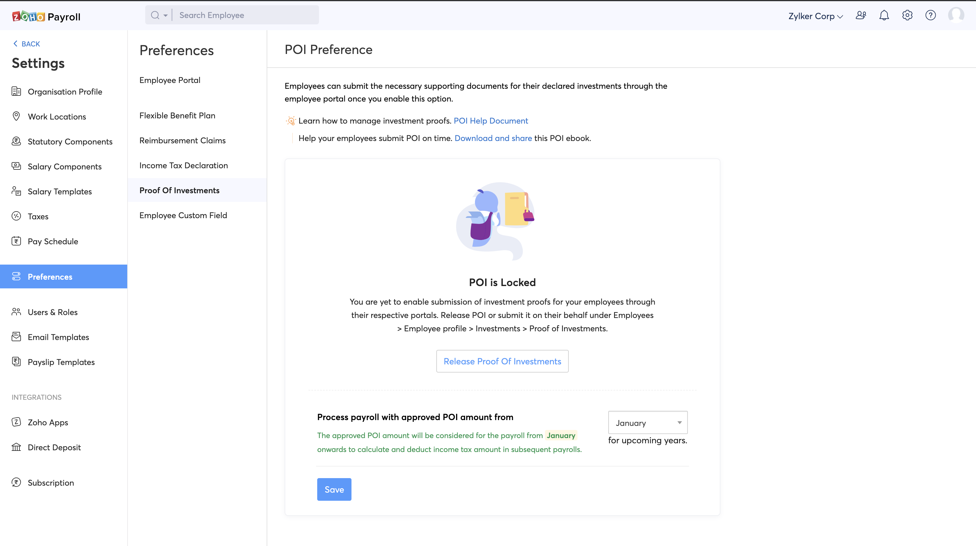 ESS Portal - Collecting Investment proofs