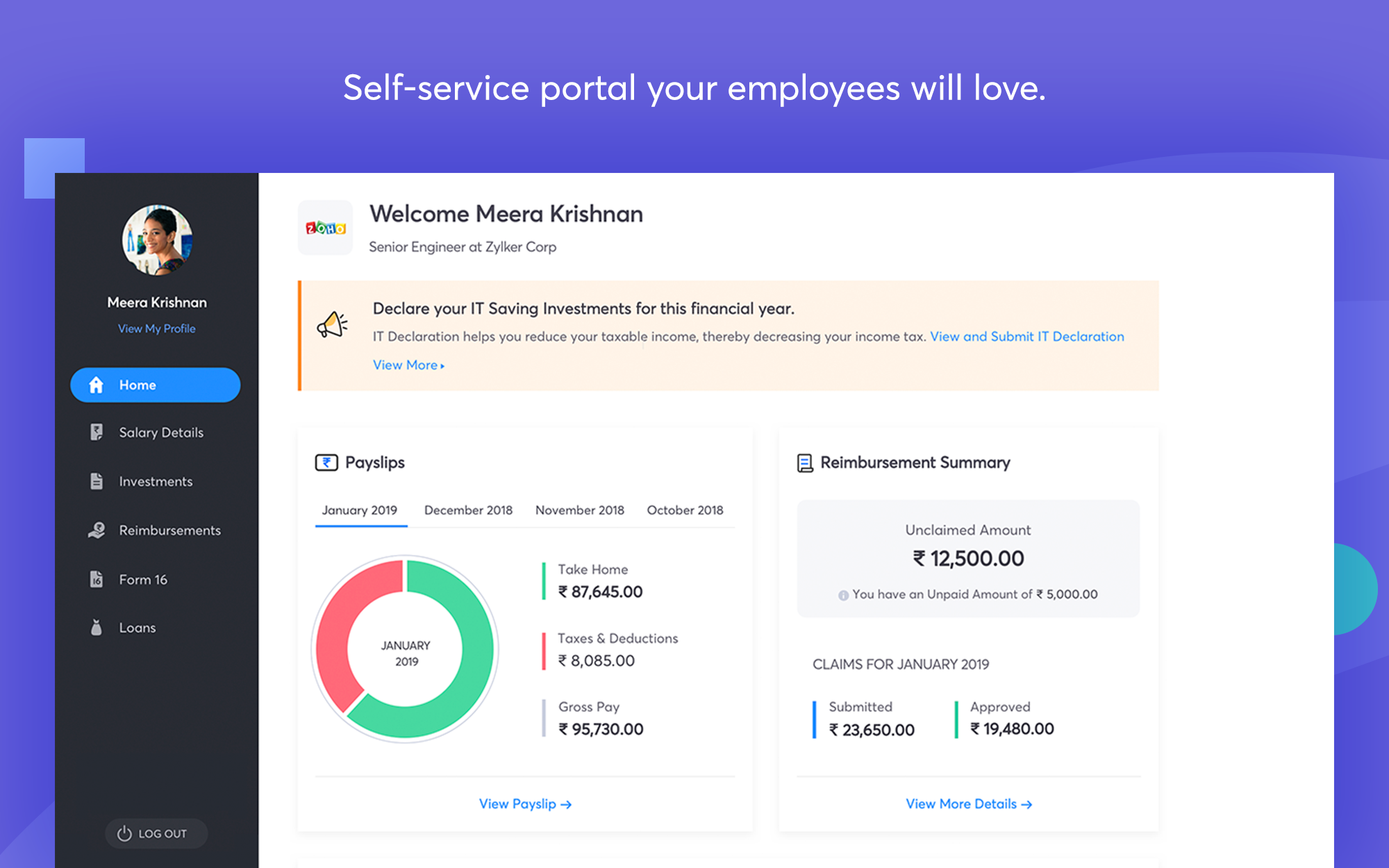 Payroll self-service portal