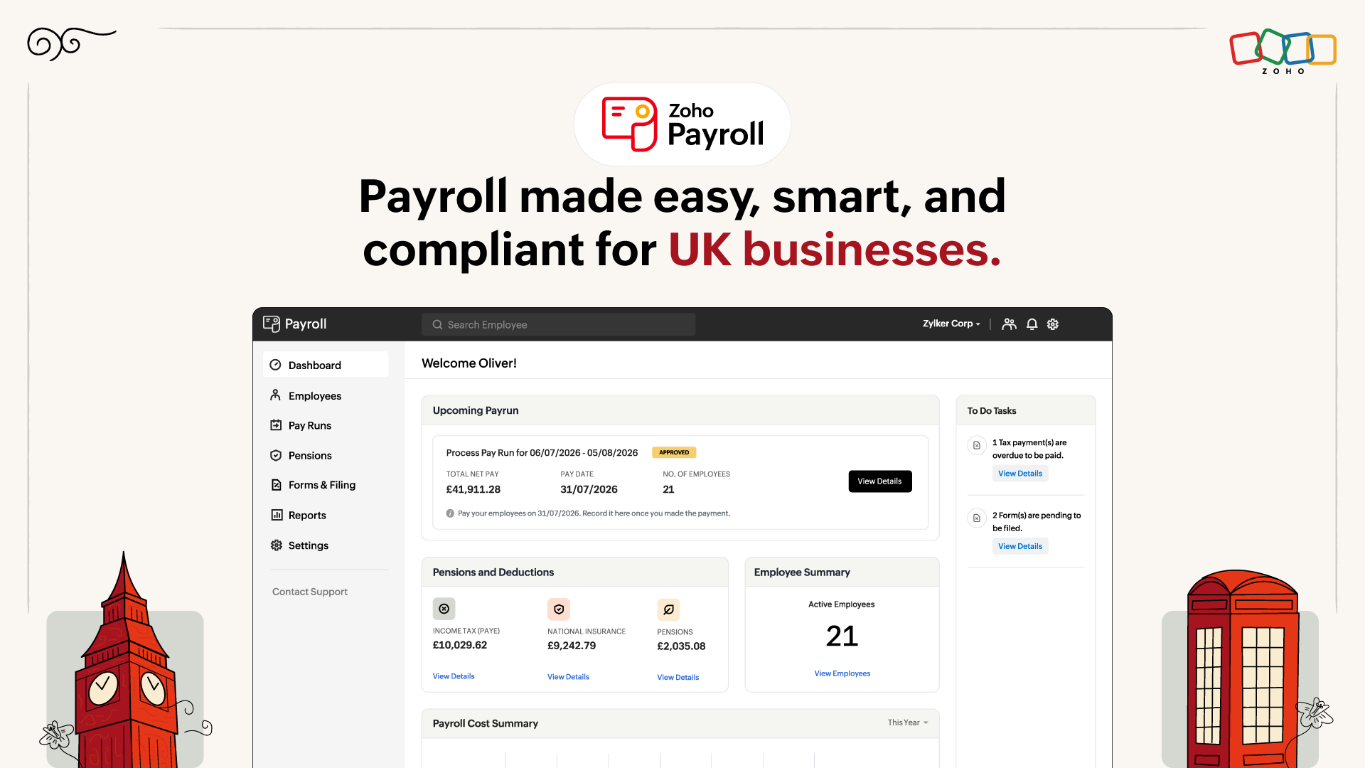 Built for the UK: Introducing Zoho Payroll