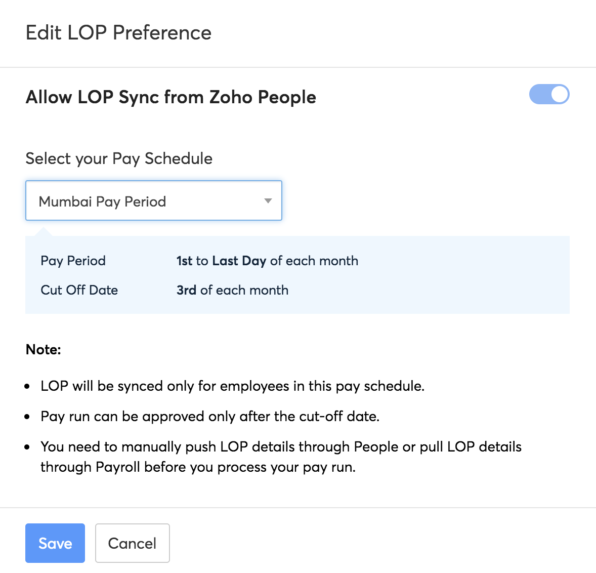 Effortless data transfers between Zoho Payroll and Zoho People Plus 