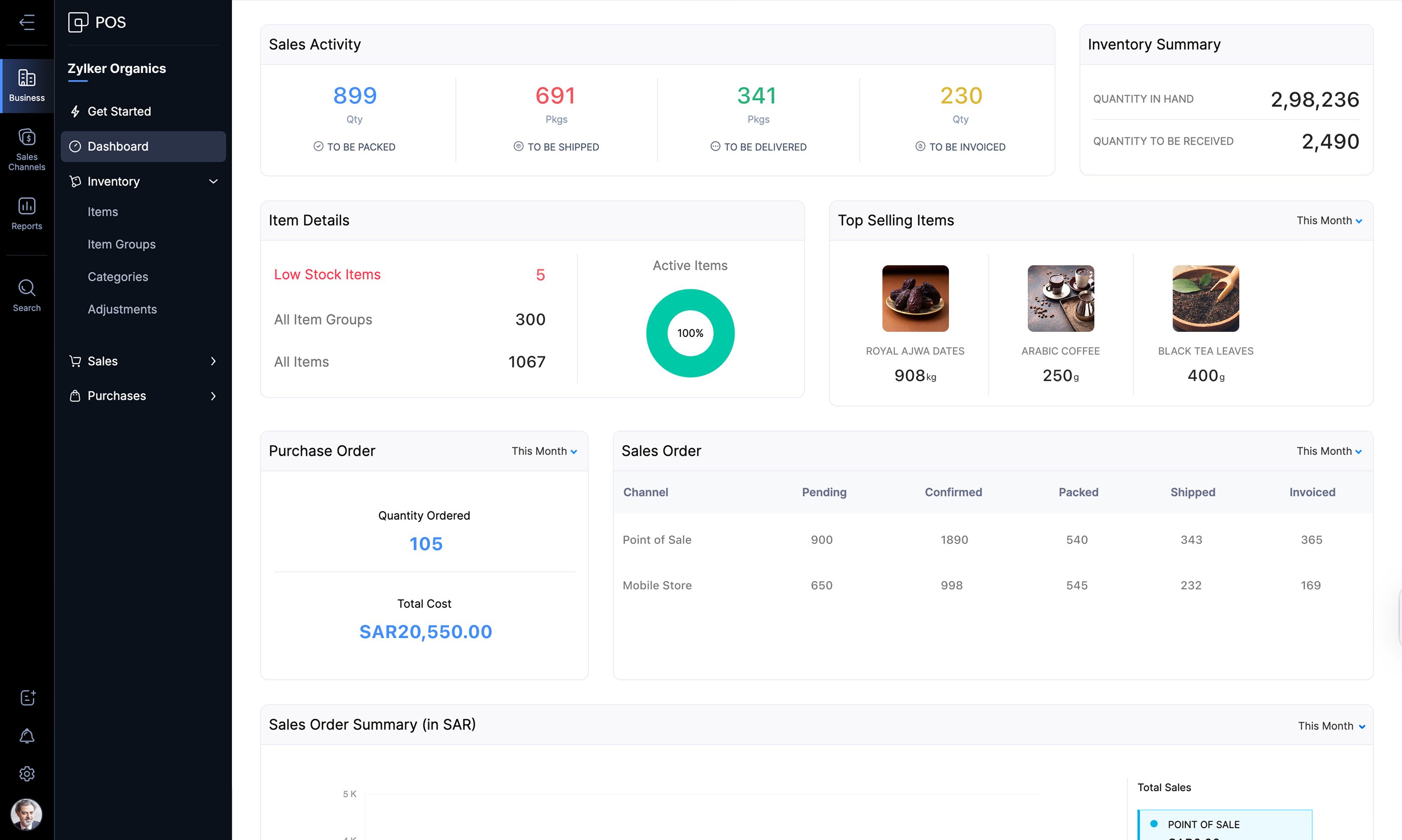 View metrics on the go