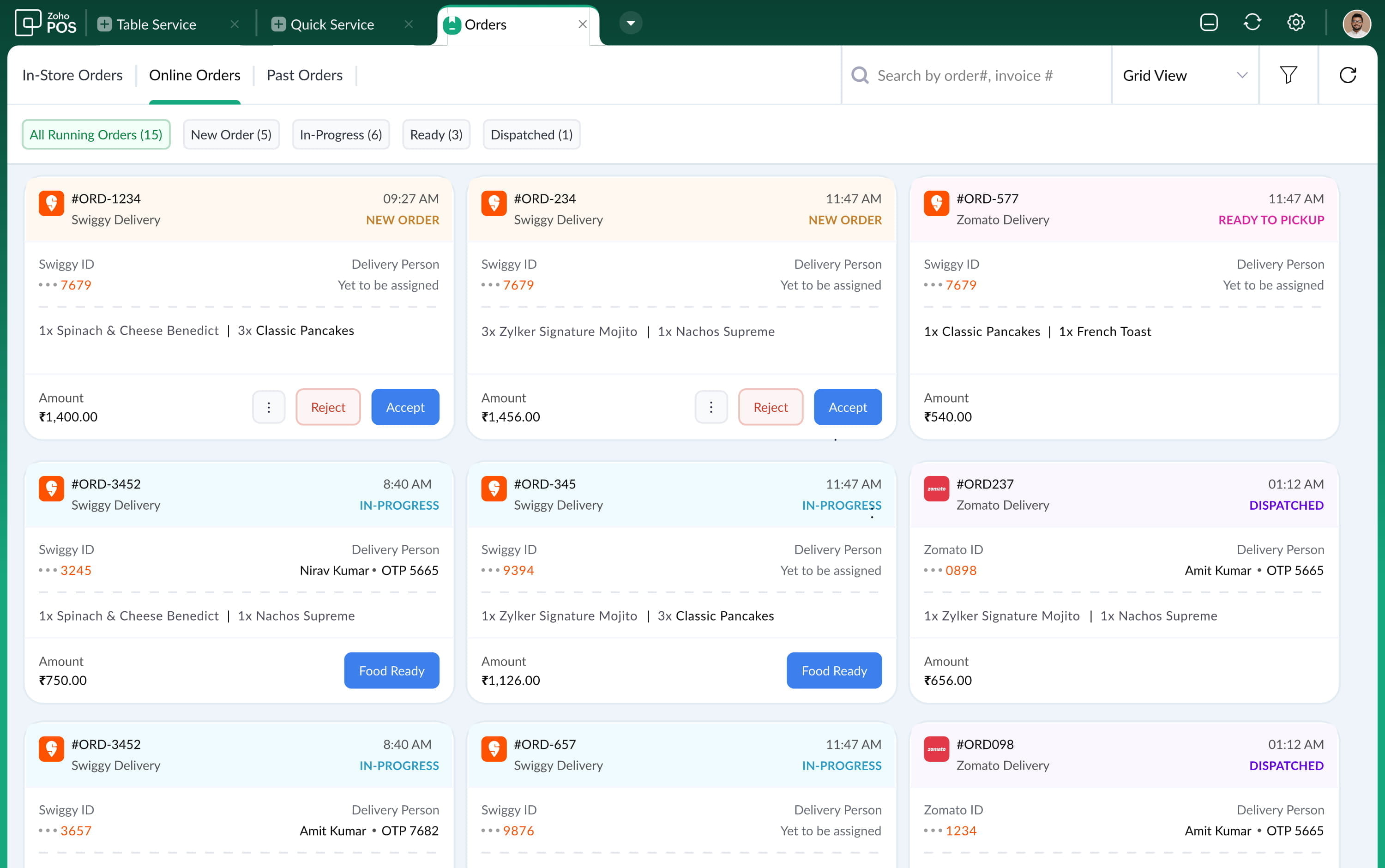 Manage Swiggy and Zomato orders