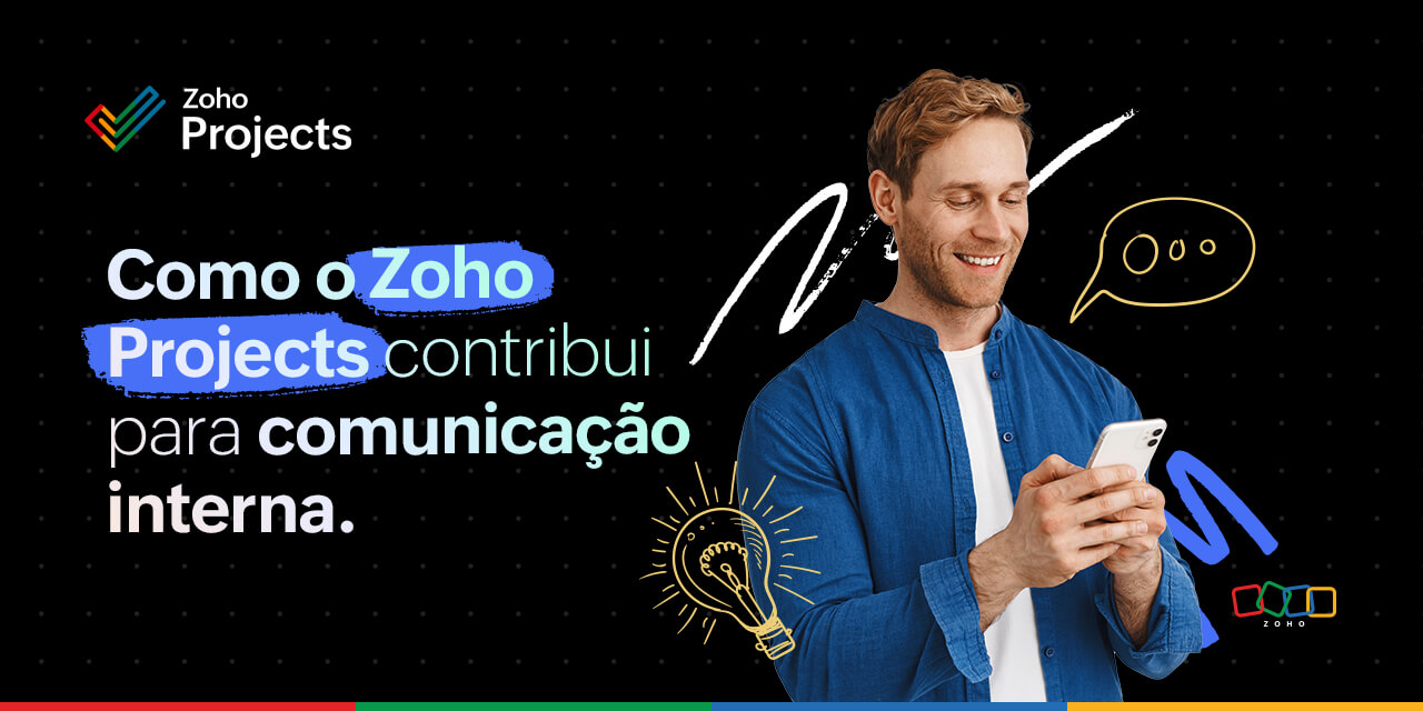 Como o Zoho Projects contribui para a comunicação interna
