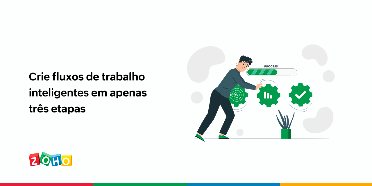 Crie fluxos de trabalho inteligentes em apenas três etapas