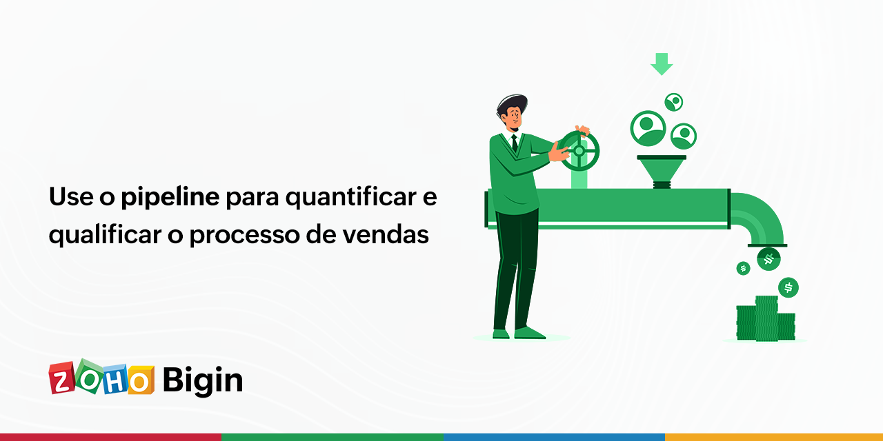 Quantifique e qualifique o processo de vendas com pipeline