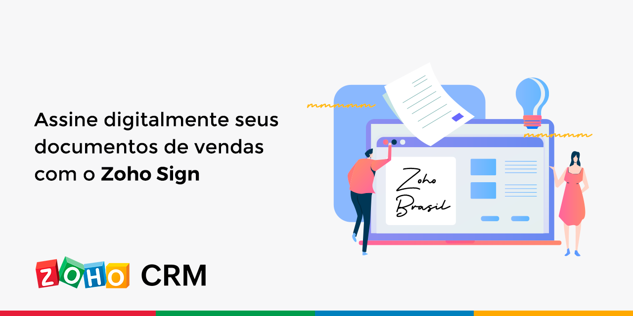 Assine digitalmente seus documentos de vendas com o Zoho Sign