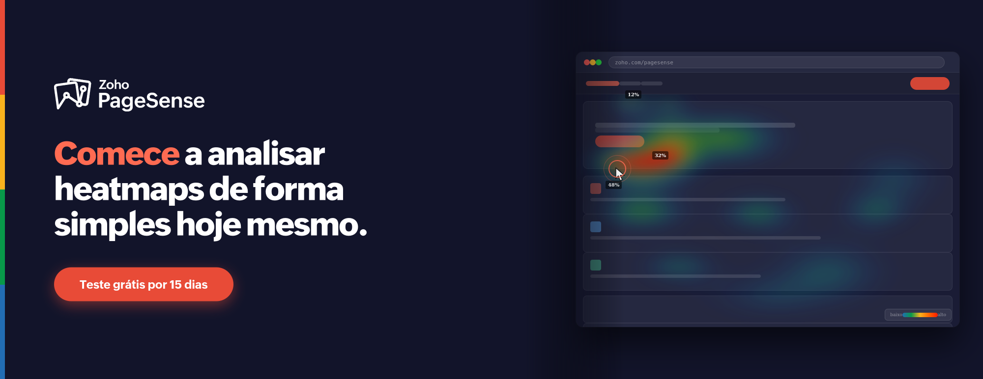 Analise mapas de calor Analise mapas de calor com o PageSense