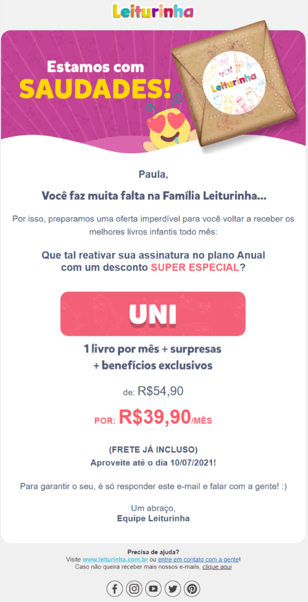 Exemplos Email Marketing