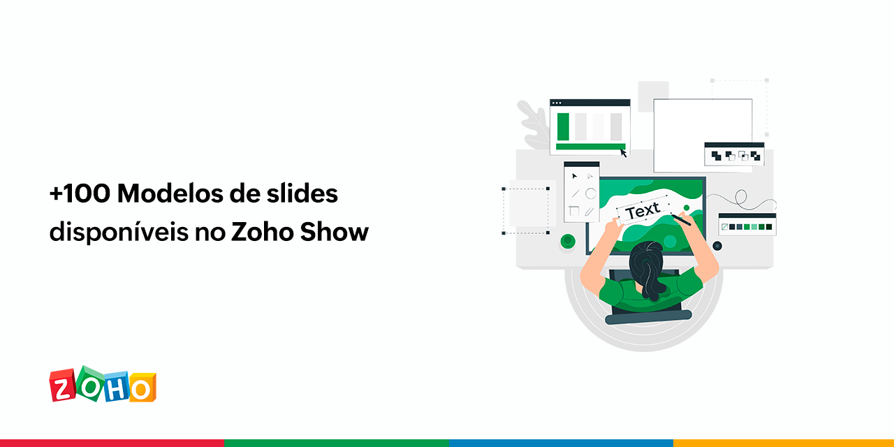 + de 100 modelos de slide disponíveis do Zoho Show