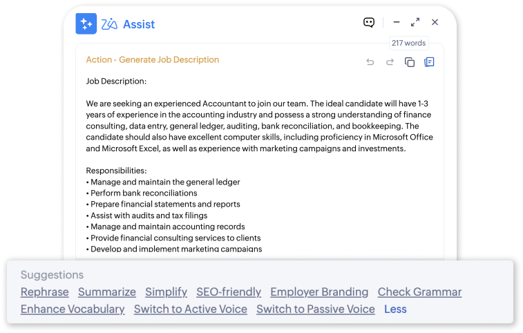 generate job description