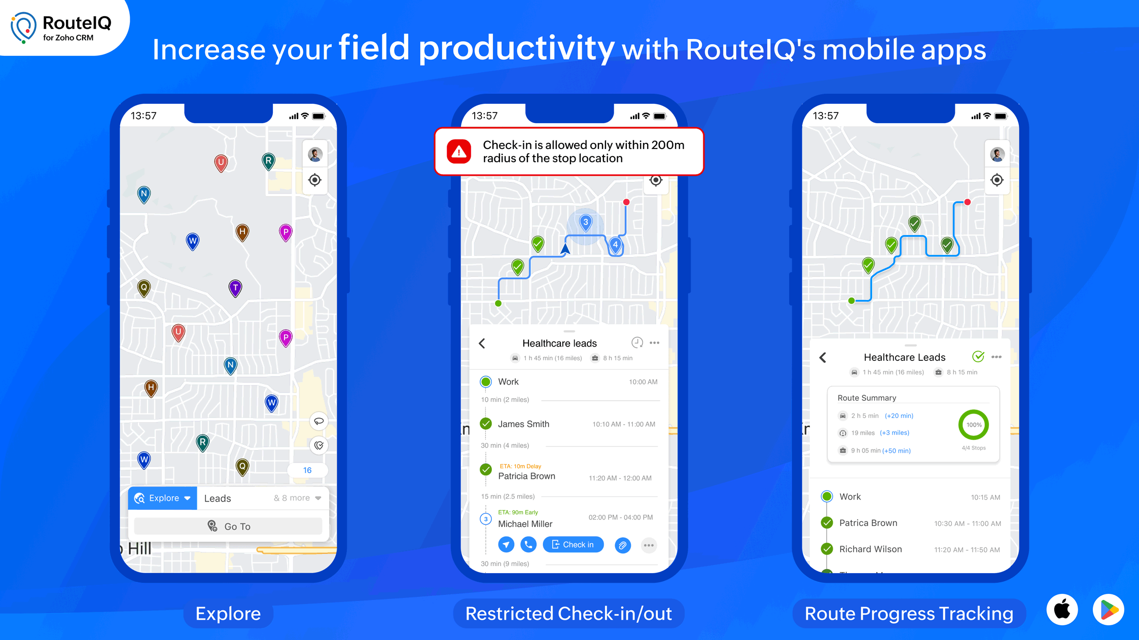 RouteIQ mobile features RouteIQ mobile features