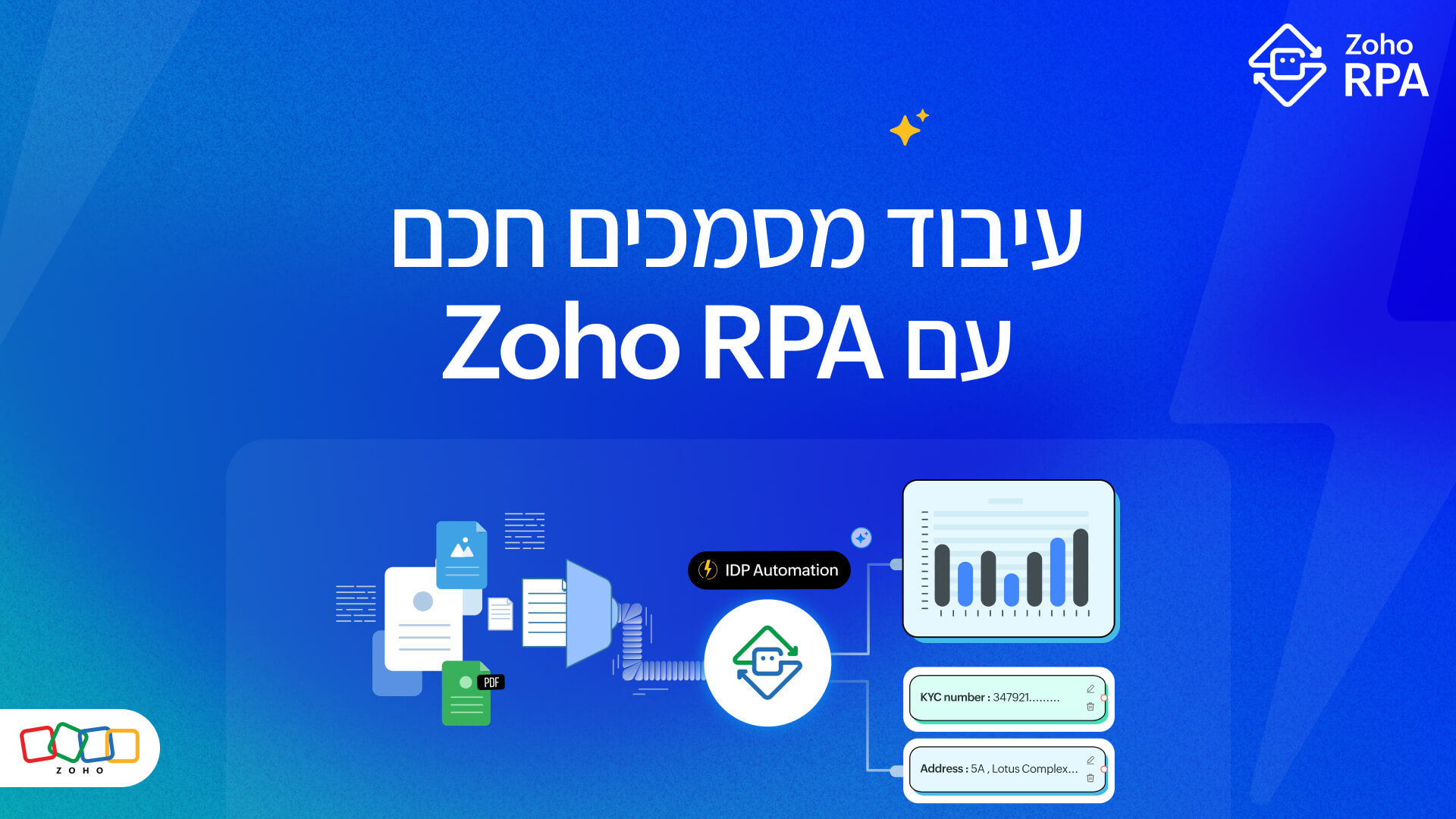 עיבוד מסמכים חכם עם Zoho RPA