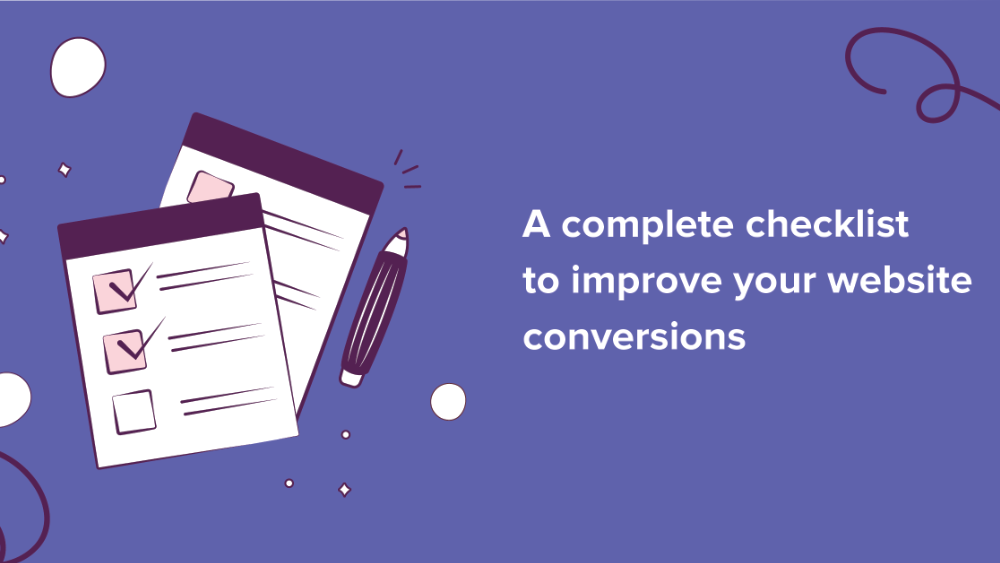 Checklist to improve website conversions