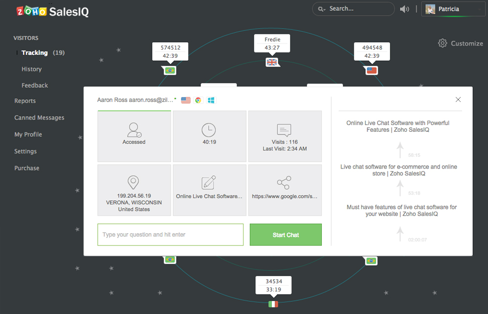 Announcing Zoho SalesIQ - Real-time sales intelligence platform with tight Zoho CRM integration.