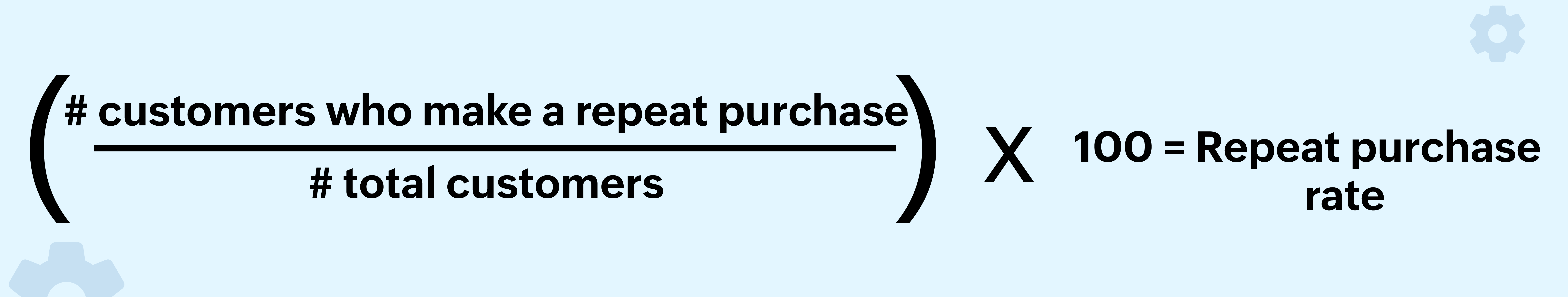 Repeat purchase rate to measure customer retention