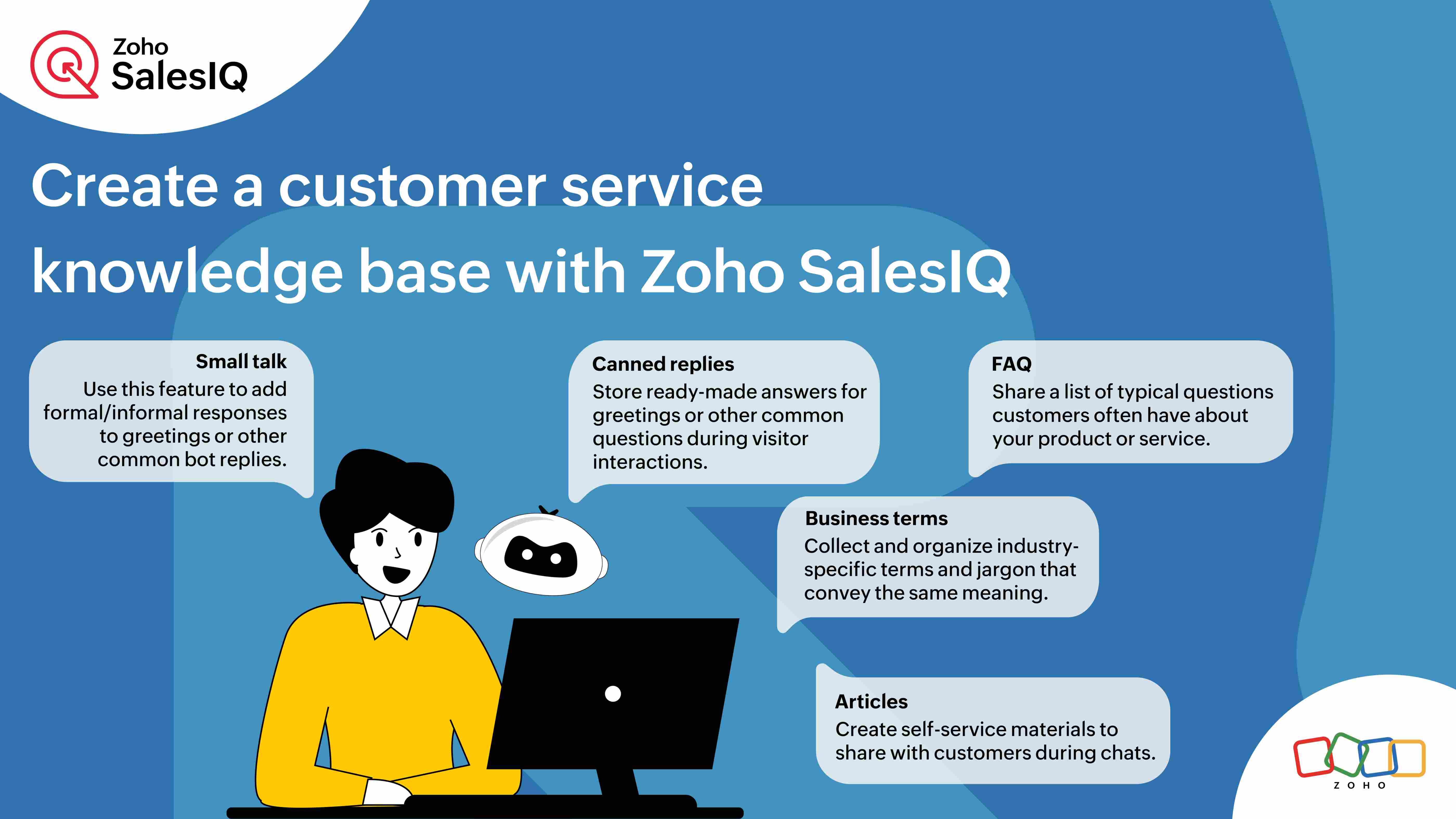 Knowledge at your fingertips: Build a customer service knowledge base with Zoho SalesIQ