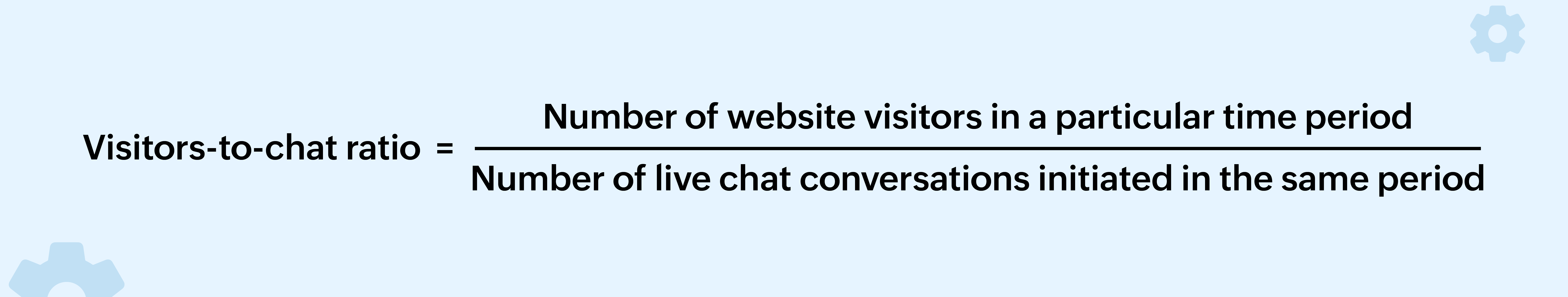 Live chat metrics- Visitors-to-chat ratio