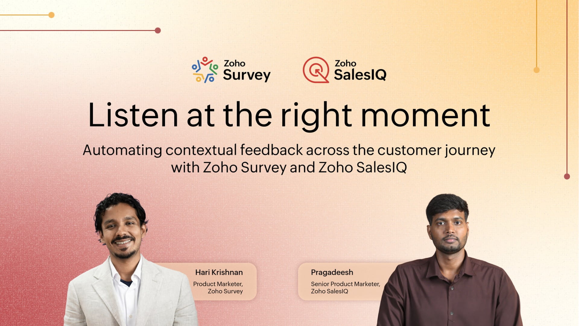 Listen at the right moment: Integrating Zoho SalesIQ with Zoho Survey