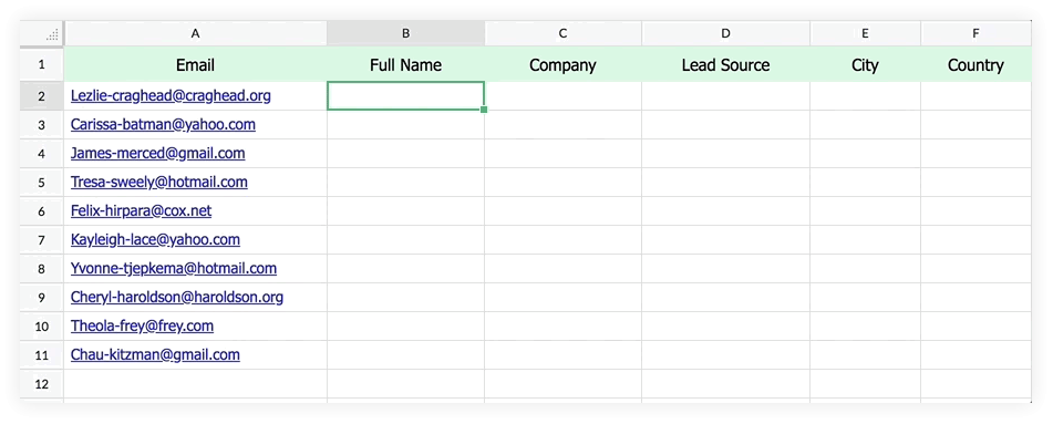 Bring CRM data into Zoho Sheet