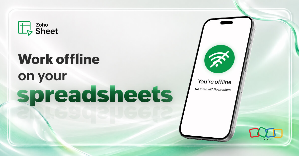 Zoho Sheet's offline support expands to iOS