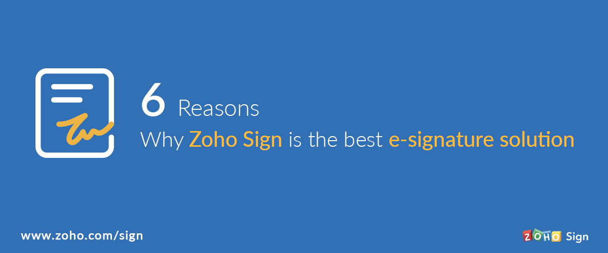 Zoho Sign - Best e-Signature Solution