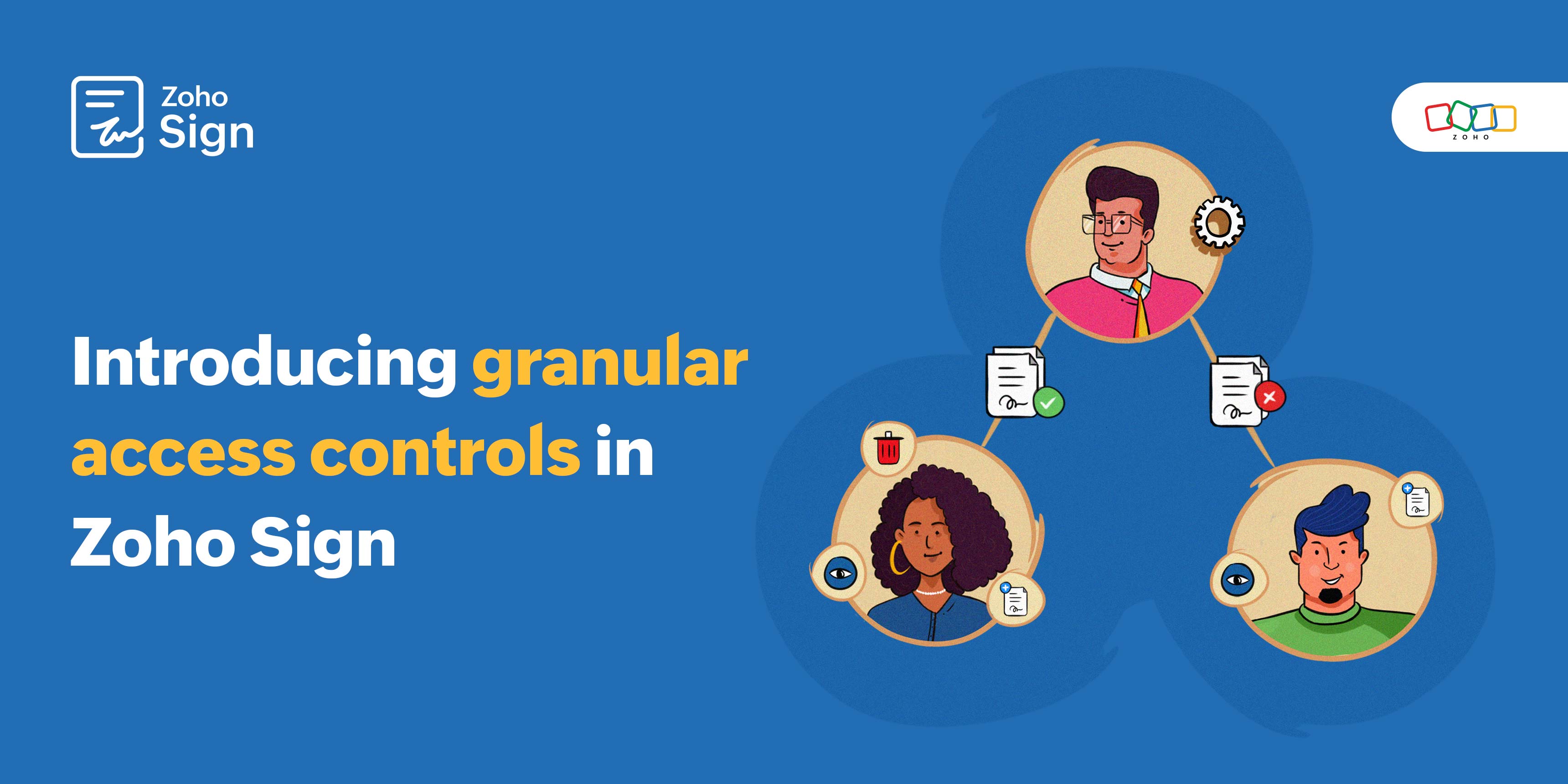 Introducing granular access controls in Zoho Sign with roles, profiles, and user groups