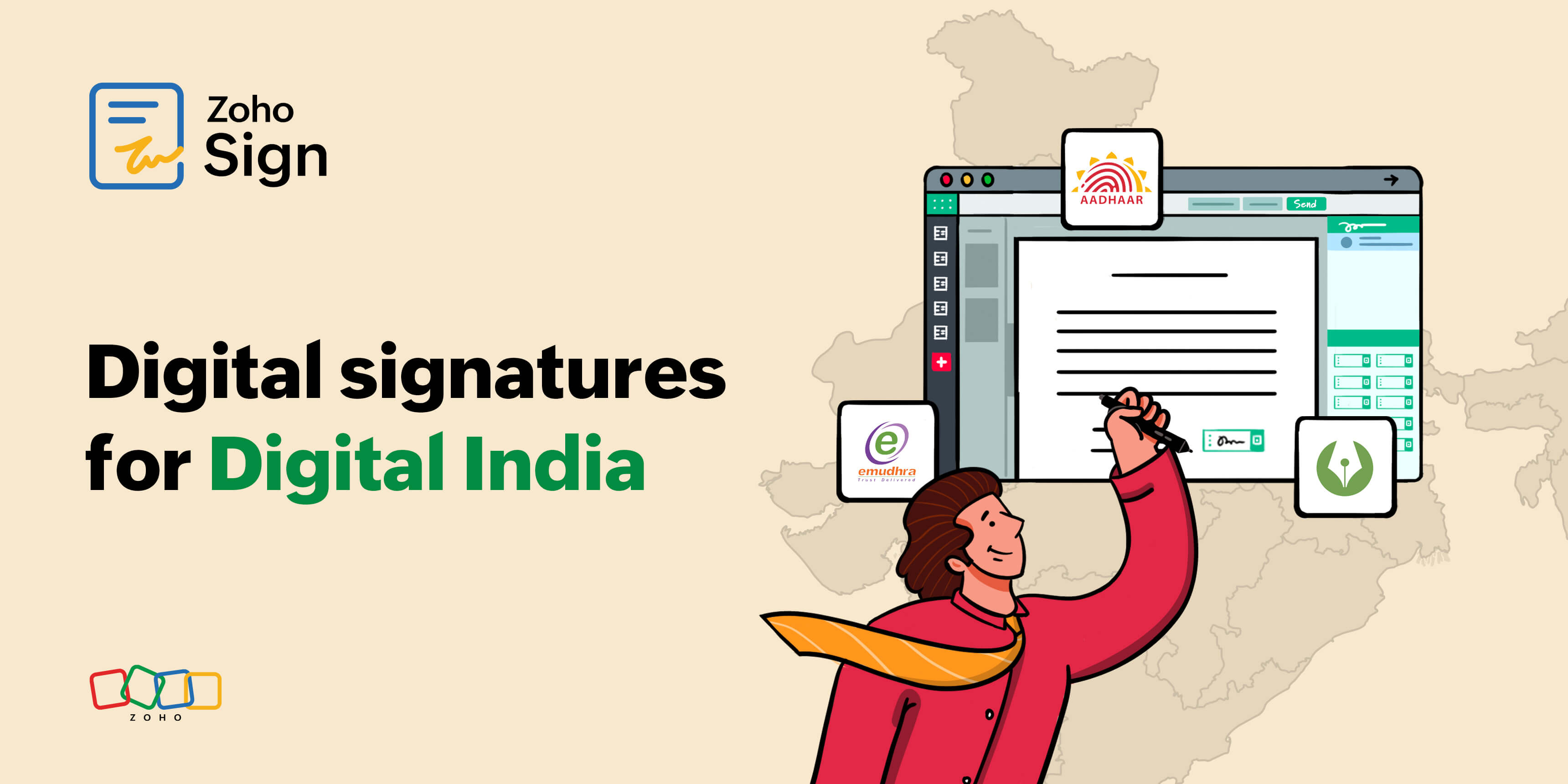 Digital signatures for digital India, powered by Zoho Sign