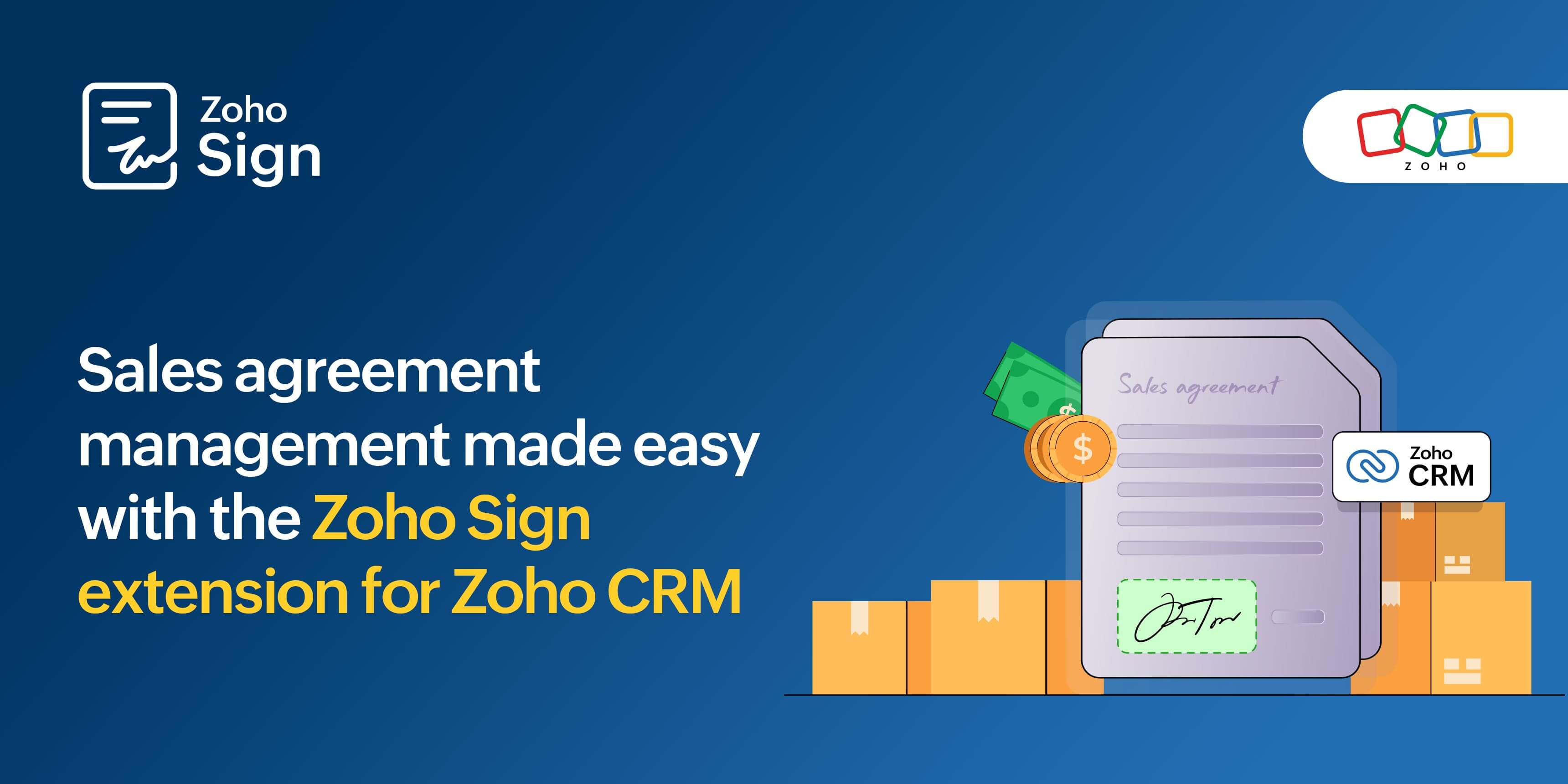 Close sales deals faster by integrating Zoho Sign with Zoho CRM