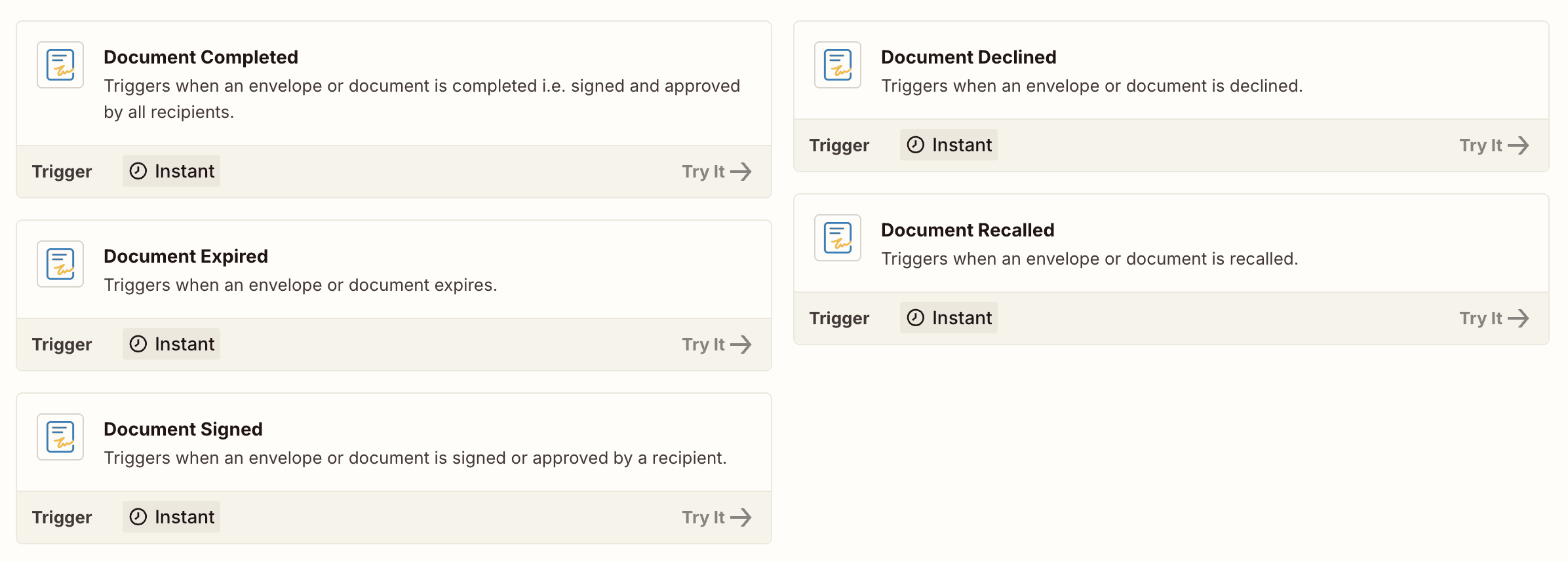 Triggers in Zoho Sign