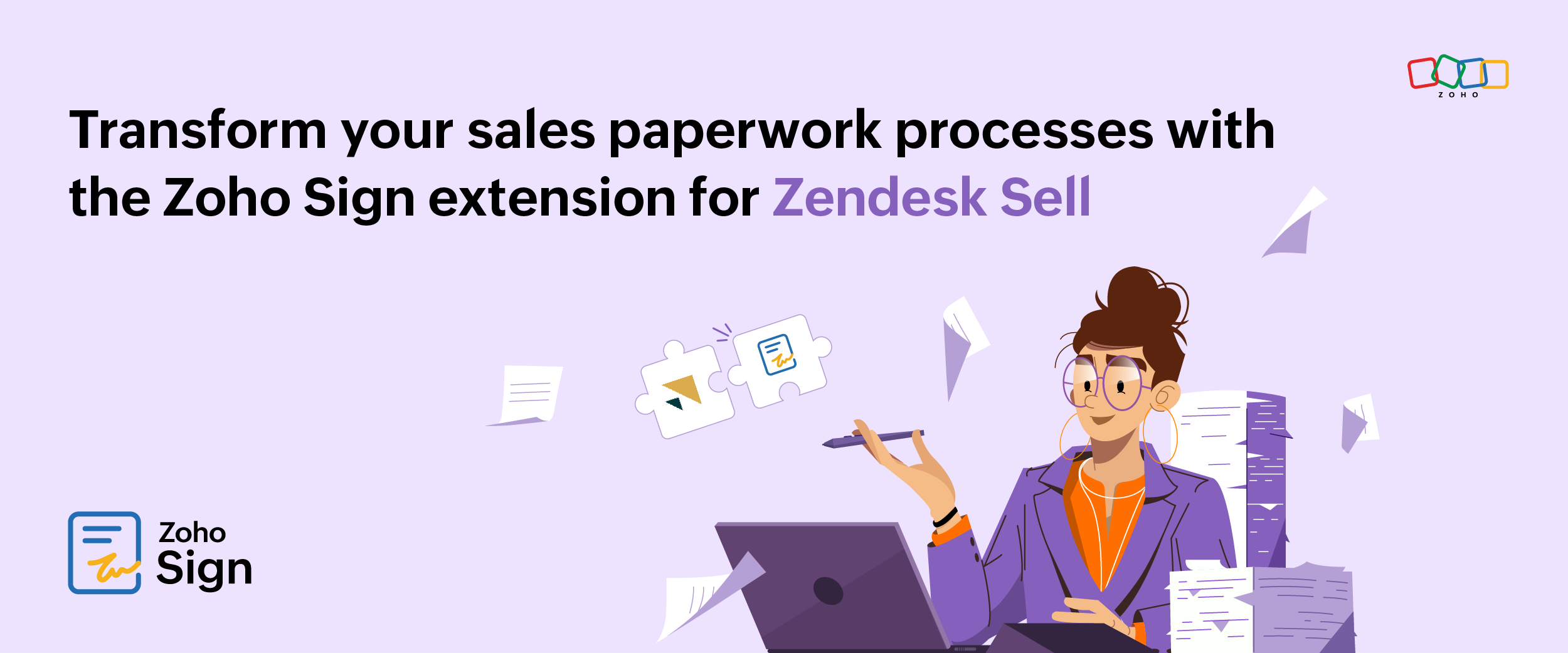 Transform your sales paperwork processes with the Zoho Sign extension for Zendesk Sell