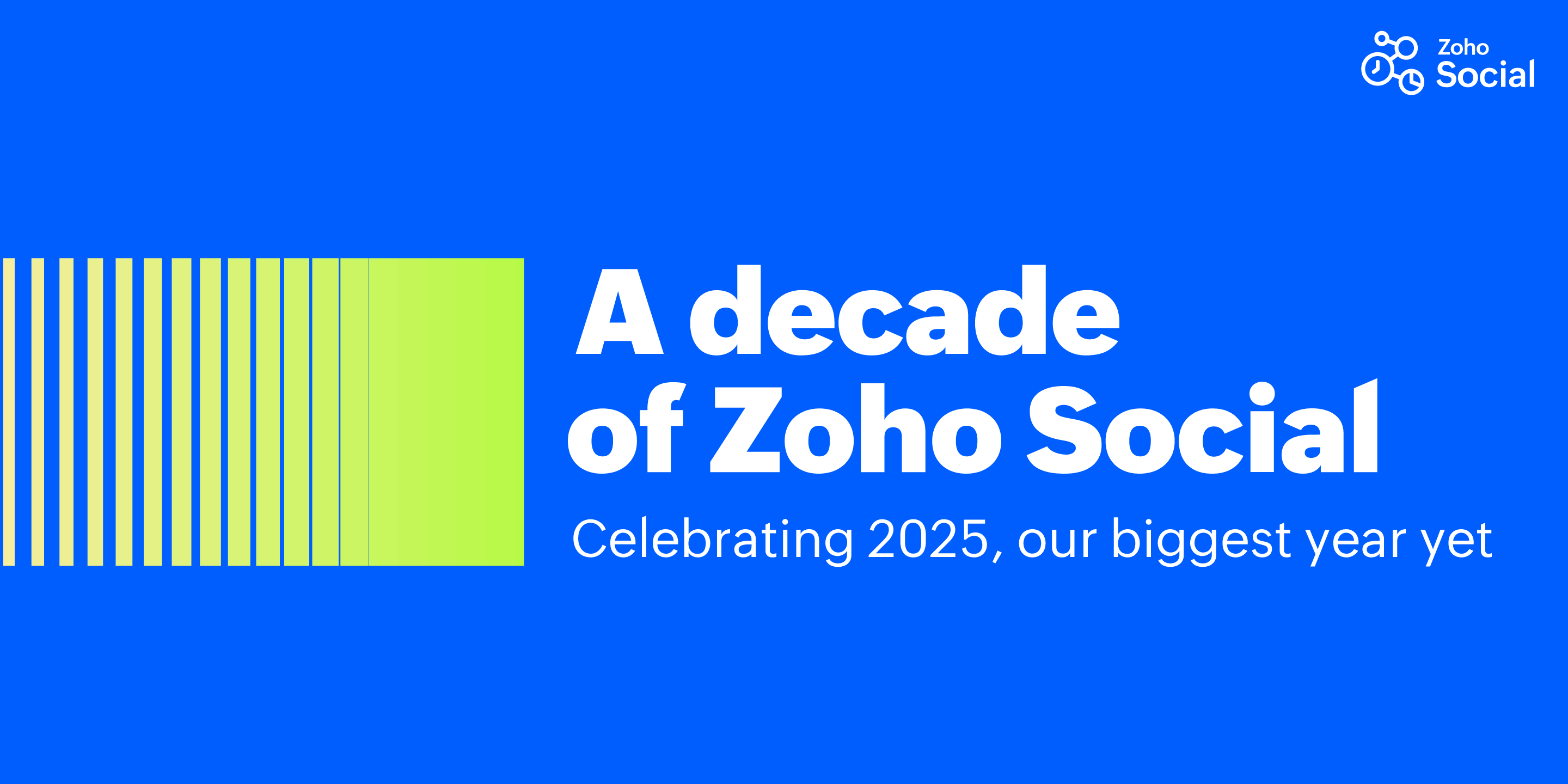 A decade of Zoho Social: Celebrating 2025, our biggest year yet