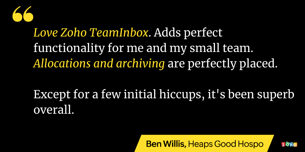 Shared inboxes: Make your team space extra transparent - Zoho Blog