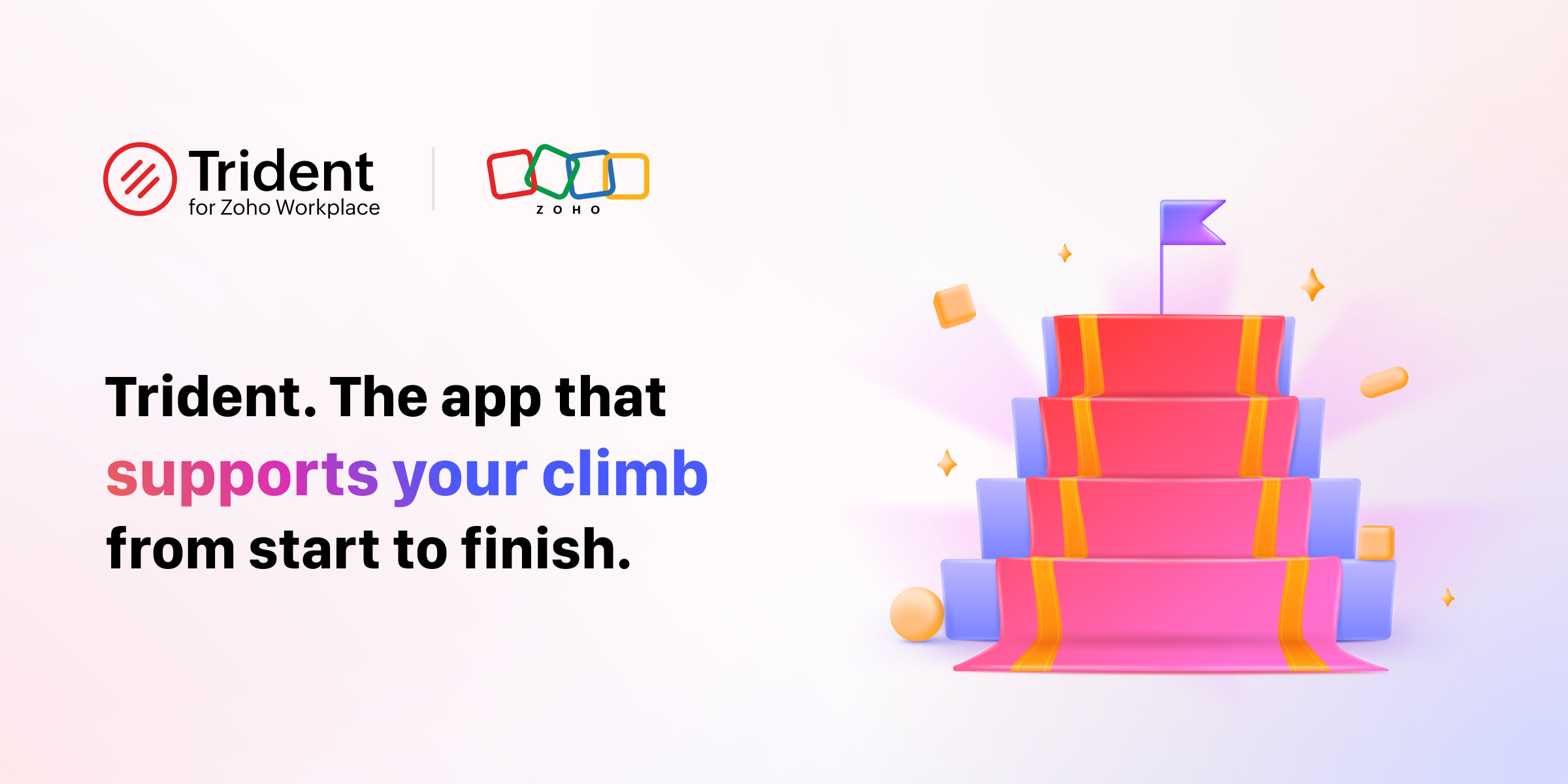 Trident. The app that supports your climb from start to finish.