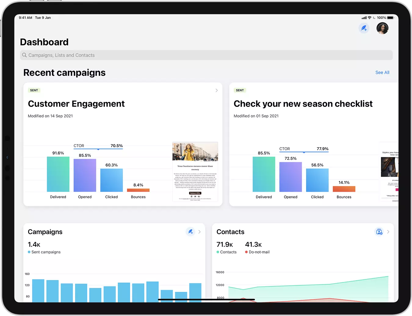 Zoho Campaigns cho email marketing