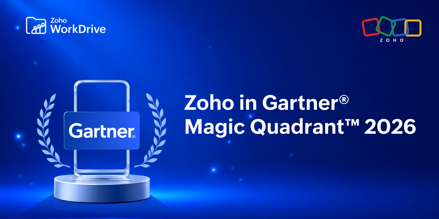 Zoho recognized in Gartner® Magic Quadrant™ for Document Management 2026