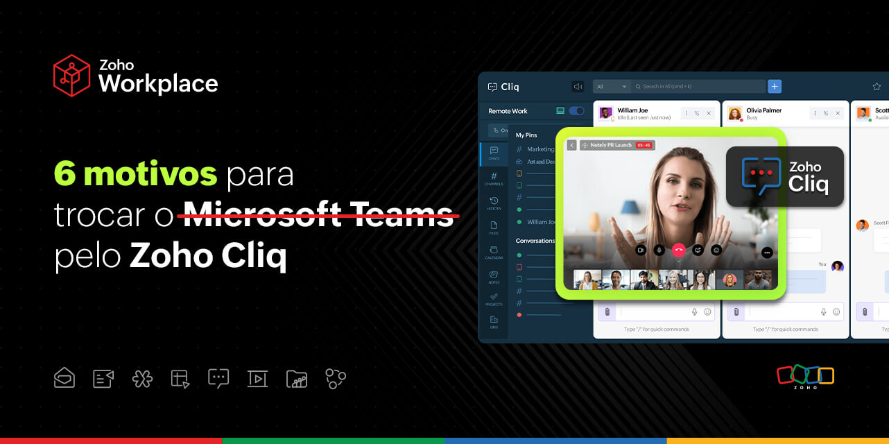 6 motivos para trocar o Microsoft Teams pelo Zoho Cliq