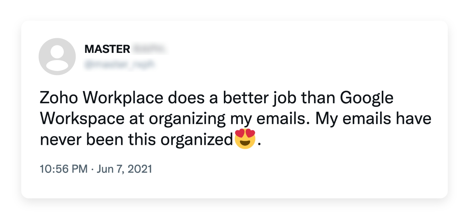 Workplace customer tweet