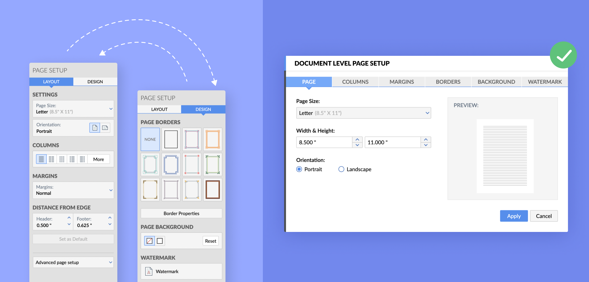 Combined Layout Designer